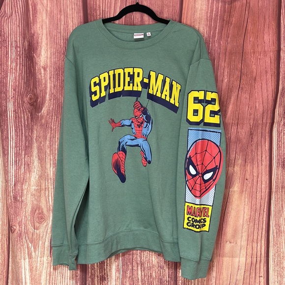 Marvel Other - Marvel Spider-Man green long sleeve pullover sweatshirt Men’s XL